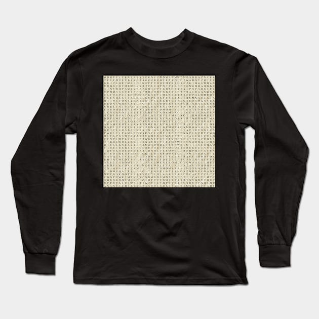 Word Search: Magical Creatures Long Sleeve T-Shirt by implexity